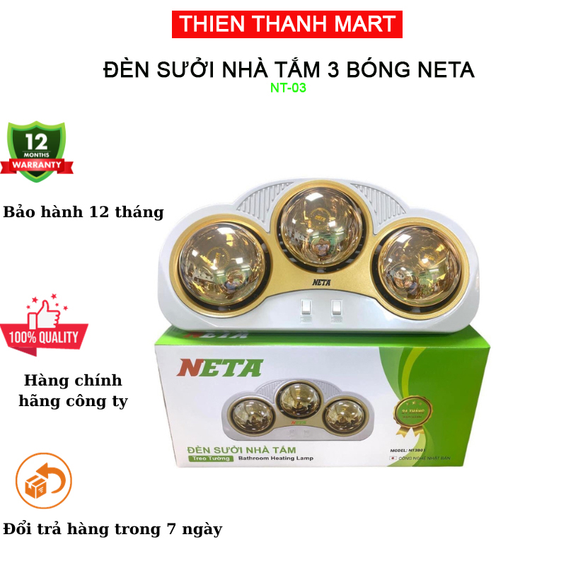 Đèn Sưởi 3 Bóng Halogen Neta