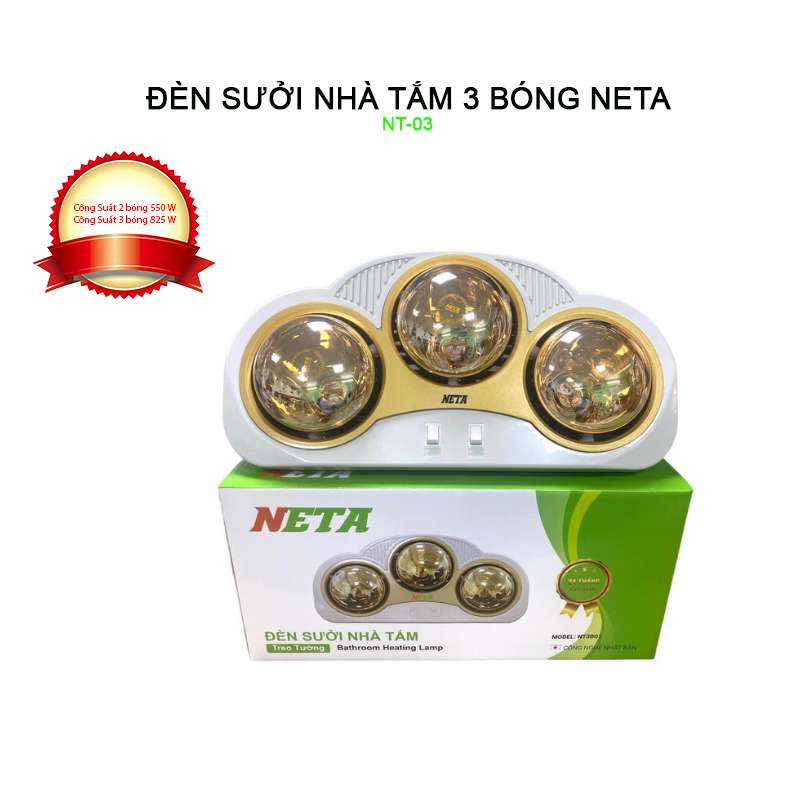 Đèn Sưởi 3 Bóng Halogen Neta